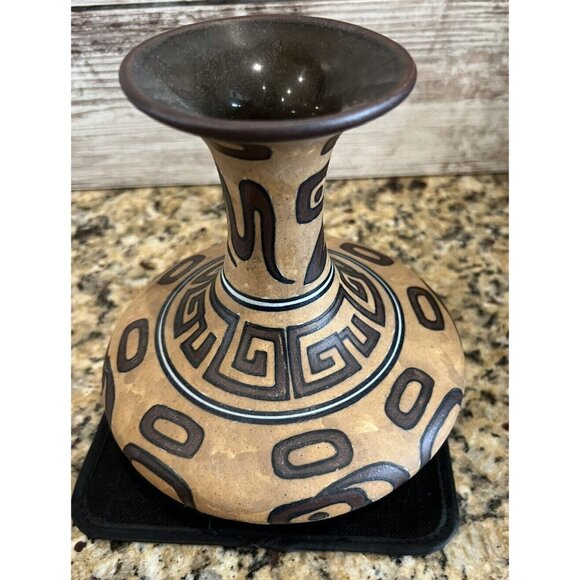 Hand Painted Greek Style Ceramic Pottery Vessel - Picture 2 of 6